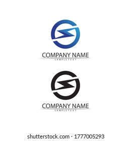flash electric Vector lightning icon logo and symbols
