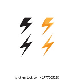 logotipo y símbolos del icono de relámpago eléctrico flash Vector