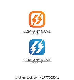 flash electric Vector lightning icon logo and symbols