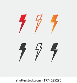 flash electric Vector lightning icon logo and symbols