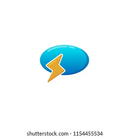 flash electrical chat forum logo template vector illustration