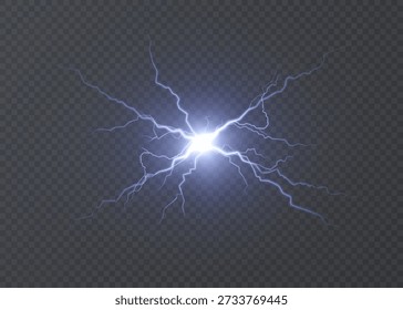 Un destello relámpago eléctrico