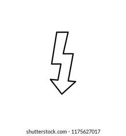 flash. Element of photography icon for mobile concept and web apps. Thin line flash can be used for web and mobile on white background