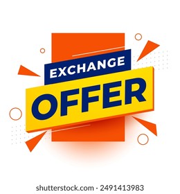 flash exchange offer background for business marketing vector