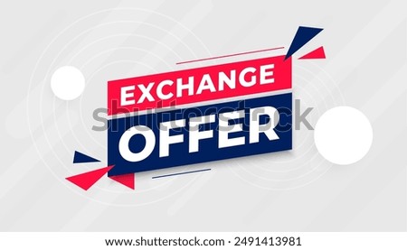 flash exchange offer background for business marketing vector