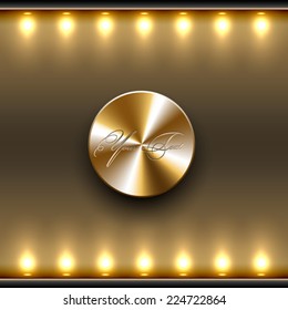 flash frame vector  gold badge