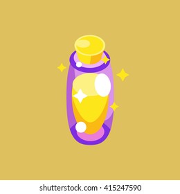 Flash Game Magic Elixir Simple Flat Vector Design In Colorful Childish Style Isolated Icon