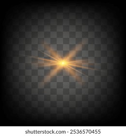 Flash e brilho, brilho iluminado, efeito de chama, explosão brilhante, brilho e brilho, faísca mágica, starburst. Eps 10