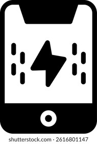 Flash Glyph Vector Icon Design