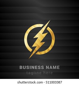 The Flash Gold And Black Silk Fashion Premium Icon / Logo