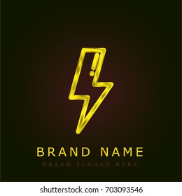 Flash golden metallic logo