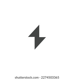 Flash Icon Black and White Vector Graphic