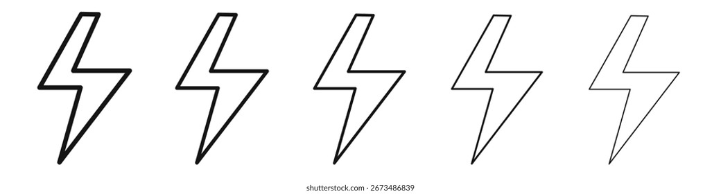 Flash icon black and white vector sign