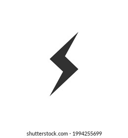 Flash icon. Bolt of lightning vector. Lightning illustration. Streak of lightning sign. Electric bolt flash icon. Lightning design element. Thunder strike logo.
