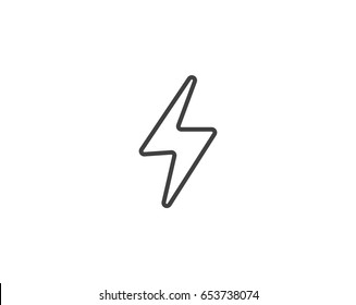 Flash icon. Bolt of lightning vector. Lightning illustration. Streak of lightning sign. Electric bolt flash icon. Lightning design element. Thunder strike logo. Charge flash icon. Thunderbolt icon. 