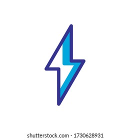 flash icon color style design