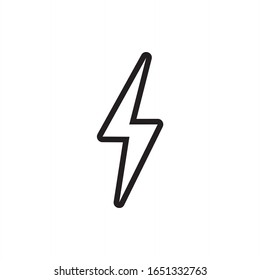 Flash icon. Electricity icon vector illustration on white background