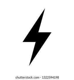 Flash icon, energy power vector isolated on the white background