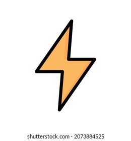 Flash Icon, Filled Line style icon vector illustration, Suitable for website, mobile app, print, presentation, infographic and any other project.