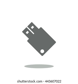 flash icon, flat design style