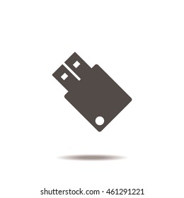 flash icon, flat design style