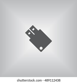 flash icon, flat design style