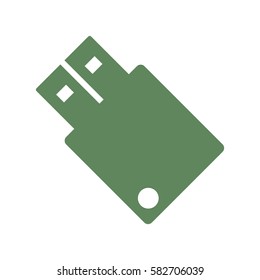 flash icon, flat design style