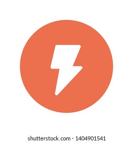 Flash Icon in Geometric Shape