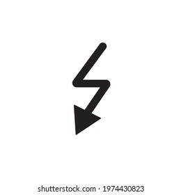 Flash icon isolated on white background.