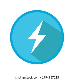 Icono de flash aislado en fondo blanco. Ilustración vectorial relámpago.