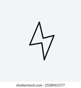 Icono del flash aislado en el fondo blanco.