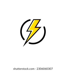 Flash icon, Lightning vector EPS