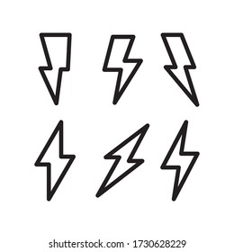 Flash Icon Line Art Design