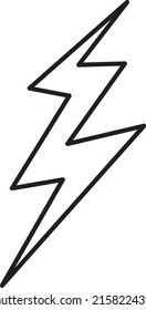 Flash Icon line Art Vektorgrafik auf weißem Hintergrund.EPS
