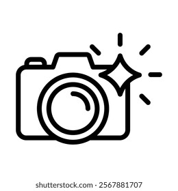 Flash Icon Lineal Style Vector Illustration