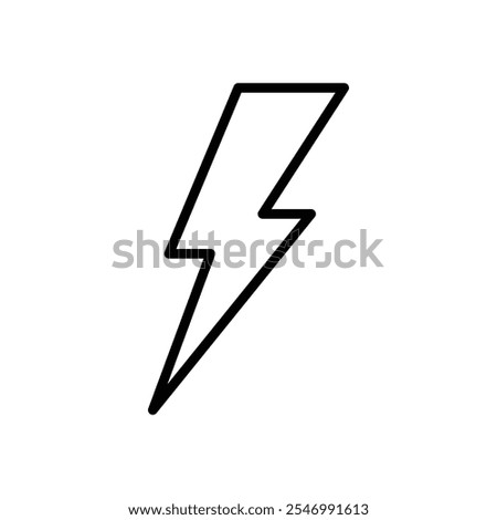 Flash icon linear logo isolated