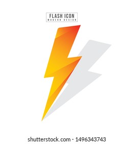 Flash icon modern design template