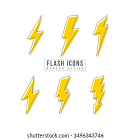 Flash icon modern design template