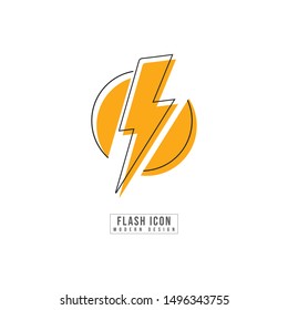 Flash icon modern design template