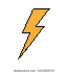 Flash icon pixel art simple design