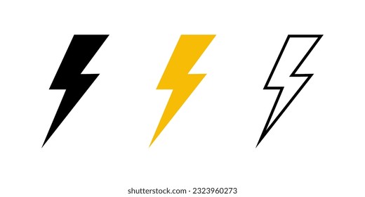 Flash icon set simple design