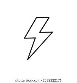 Flash icon. simple thin line icon.