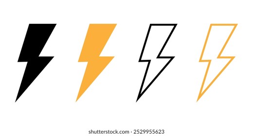 Flash icon symbol set simple design