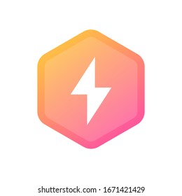 Flash icon symbol simple design