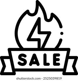 flash icon. Thin Linear Style Design Isolated On White Background