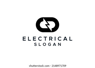 Flash Icon Thunder Bolt Letter S Logo Electric. Flat Vector Logo Design Template Elements