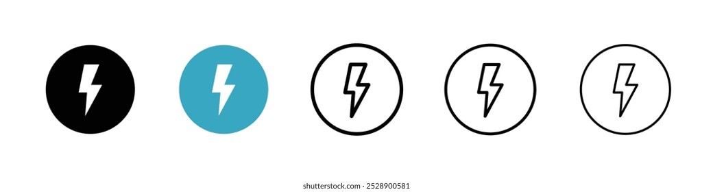Flash icon vector illustration set