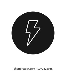 Flash icon vector. Lightning sign
