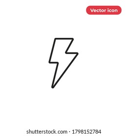 Flash icon vector. Lightning sign