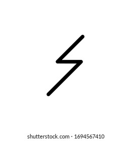 flash icon vector with line style